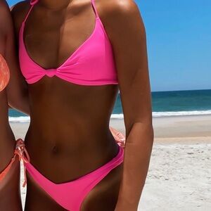 LA Hearts Pink Bikini Set